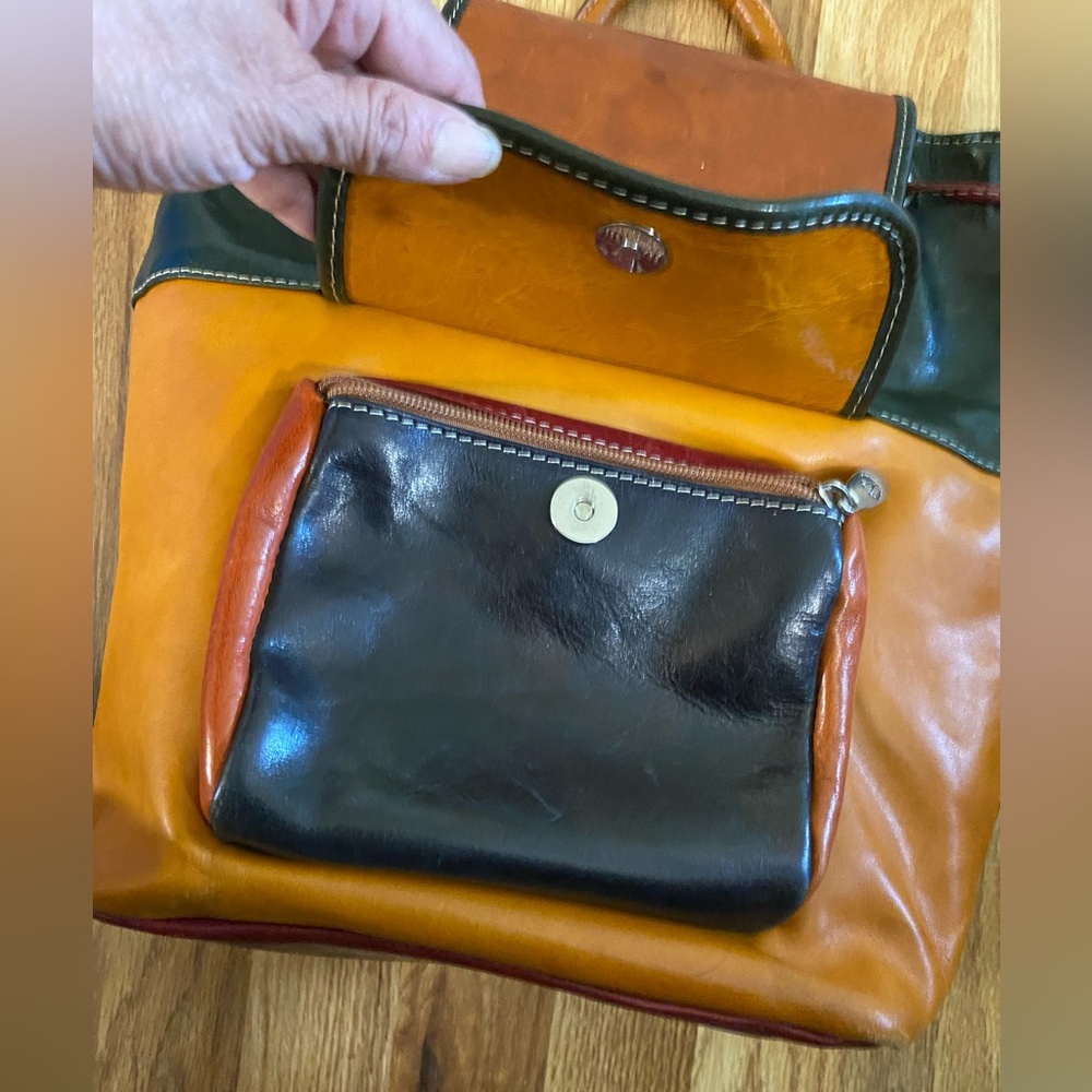 Italian Leather Multi Color Backpack - Picture 12 of 12